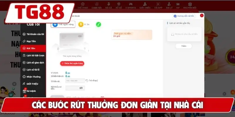 TG88 ⭐ Nhà Cái Uy Tín 2026 | Link TG 88 Chính Thức Nhận 88K 23 Các bước rút thưởng đơn giản tại nhà cái