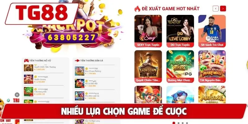 TG88 ⭐ Nhà Cái Uy Tín 2026 | Link TG 88 Chính Thức Nhận 88K 21 Nhiều lựa chọn game để cược