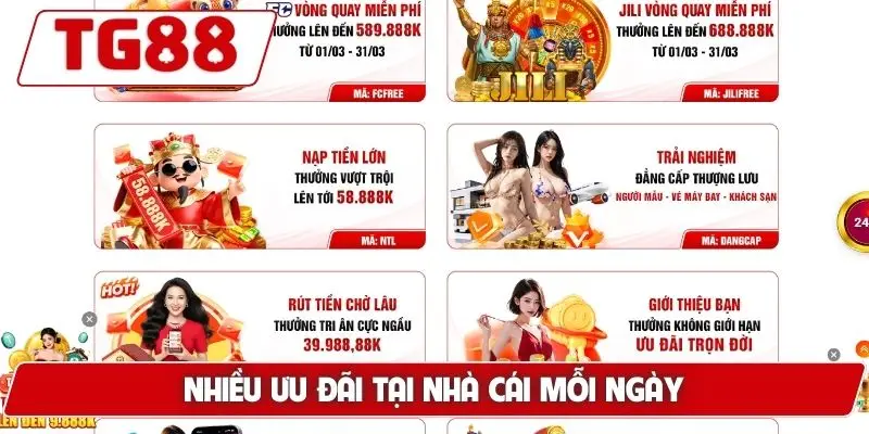 TG88 ⭐ Nhà Cái Uy Tín 2026 | Link TG 88 Chính Thức Nhận 88K 24 Nhiều ưu đãi tại nhà cái mỗi ngày