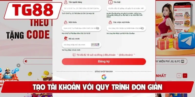 TG88 ⭐ Nhà Cái Uy Tín 2026 | Link TG 88 Chính Thức Nhận 88K 22 Tạo tài khoản với quy trình đơn giản